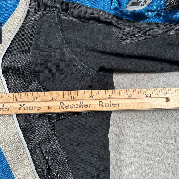 Kawasaki Motorcycle Jacket Mens Large Blue Black Nylon Armored Full Zip Riding - Picture 15 of 16